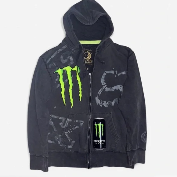 Ricky Carmichael Monster Energy x Fox Racing Collaboration Zip Up Hooded Jacket - Picture 2 of 5